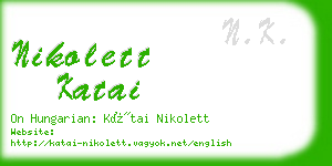 nikolett katai business card